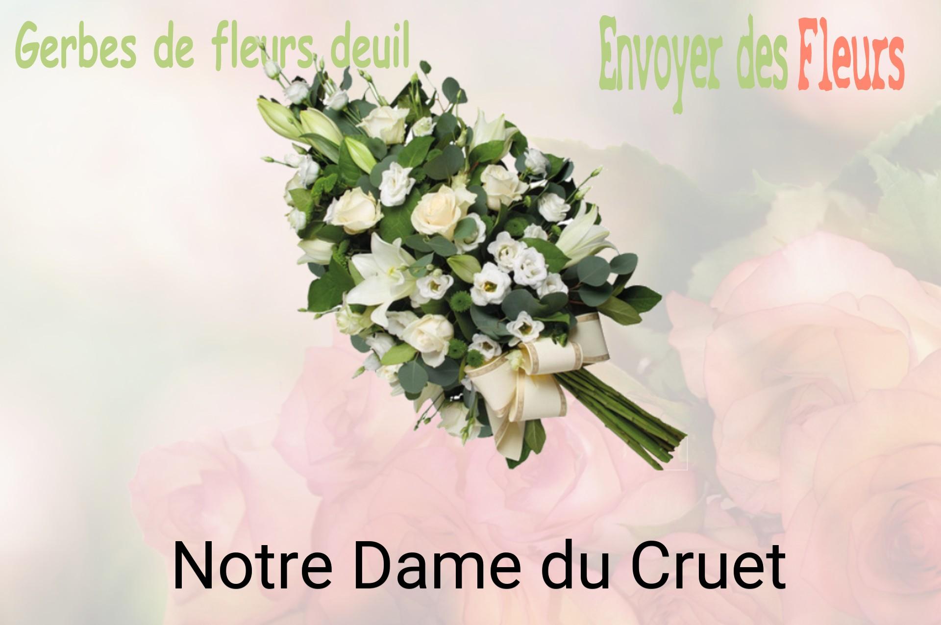 Gerbe de fleurs de deuil livrée à Notre-Dame-du-Cruet